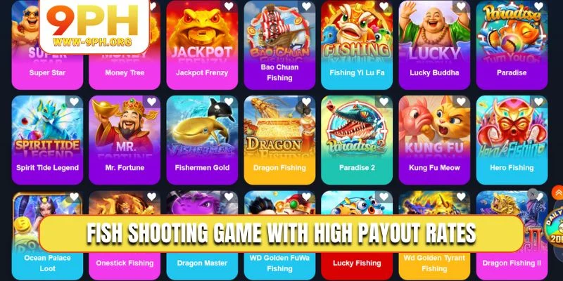 Fish shooting game with high payout rates