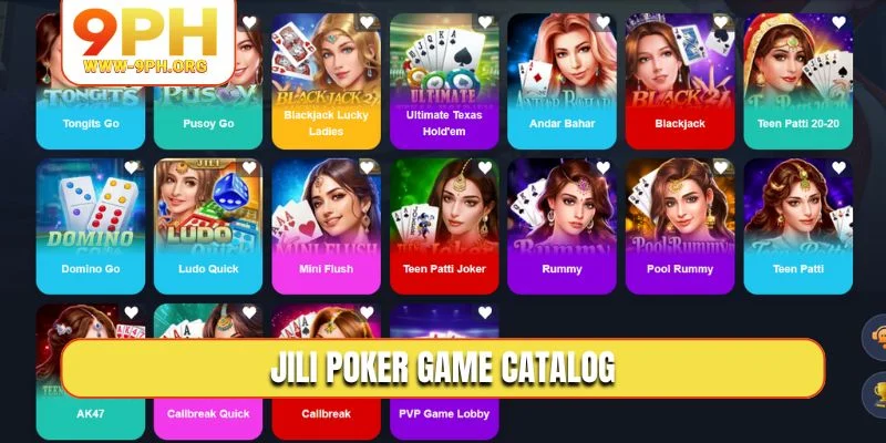 JILI Poker game catalog