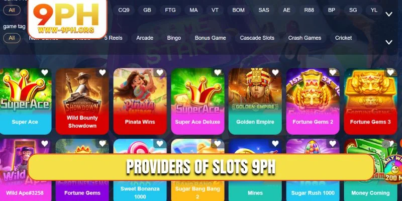 Providers of slots 9PH