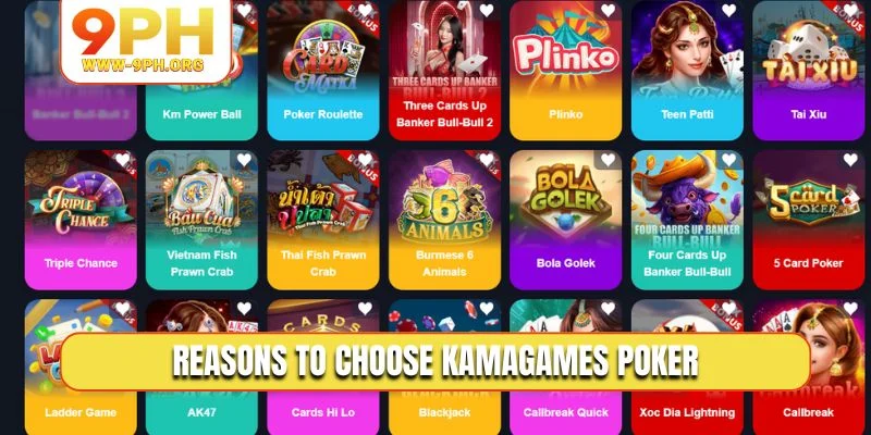 Reasons to choose KamaGames Poker