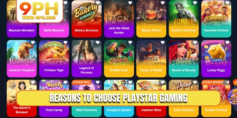 Reasons to choose Playstar Gaming
