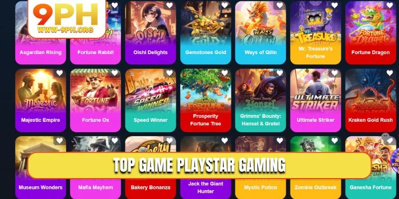 TOP game Playstar Gaming