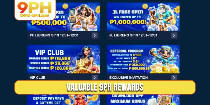 Valuable 9PH rewards