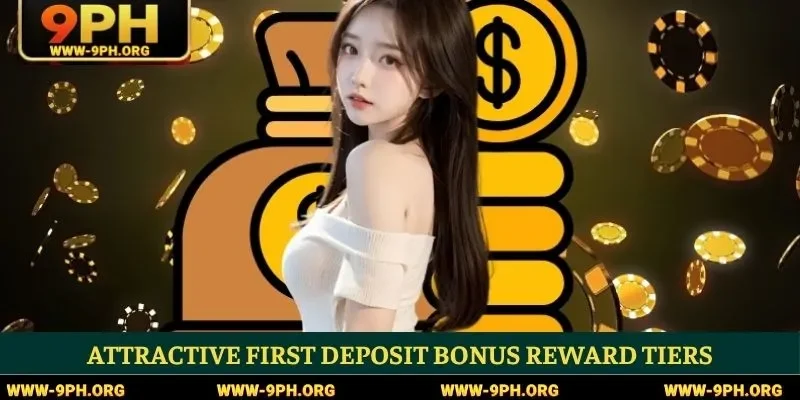 Attractive first deposit bonus reward tiers