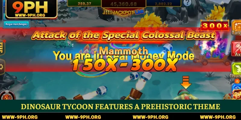 Dinosaur Tycoon features a prehistoric theme