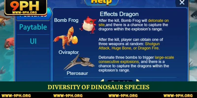 Diversity of dinosaur species