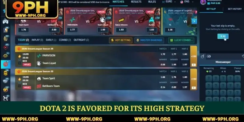 Dota 2 is favored for its high strategy