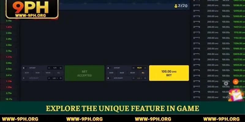 Explore the unique feature in game
