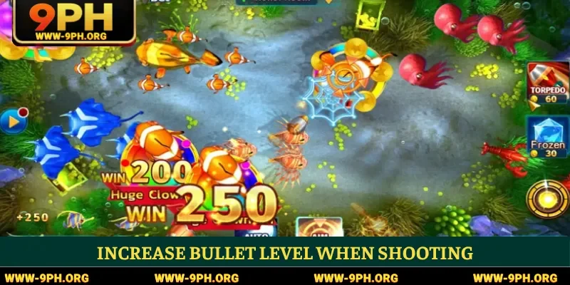 Increase bullet level when shooting