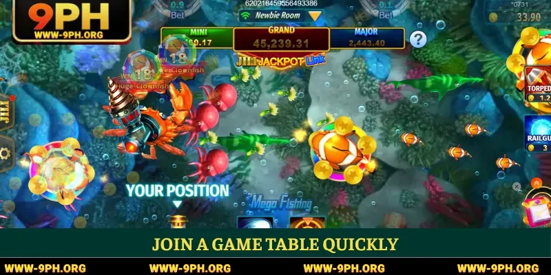 Join a game table quickly