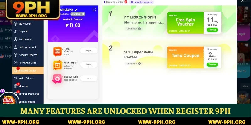 Many features are unlocked when Register 9PH