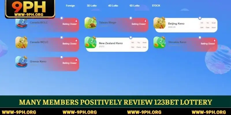 Many members positively review 123Bet Lottery