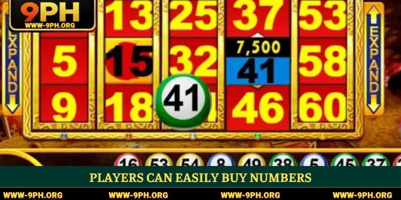 Players can easily buy numbers