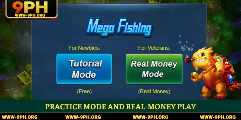 Practice mode and real-money play