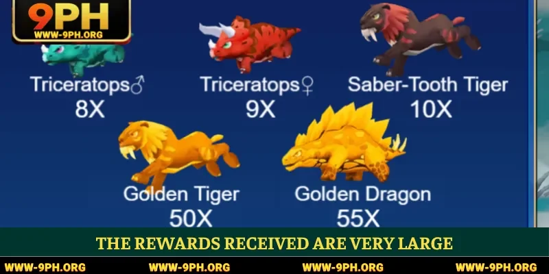 The rewards received are very large
