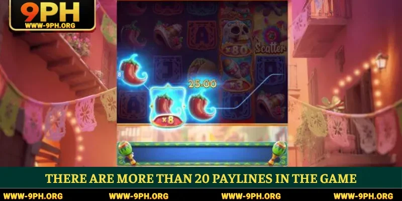 There are more than 20 paylines in the game
