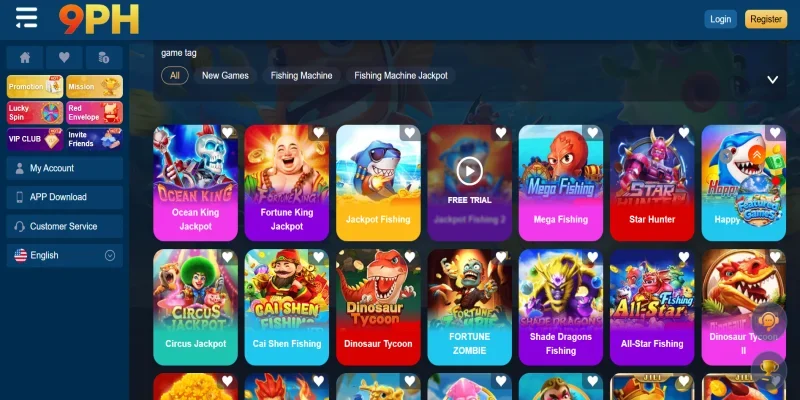 Top-tier game software providers at 9PH